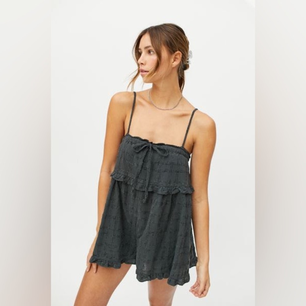 UO Ruffle Me Up Romper
